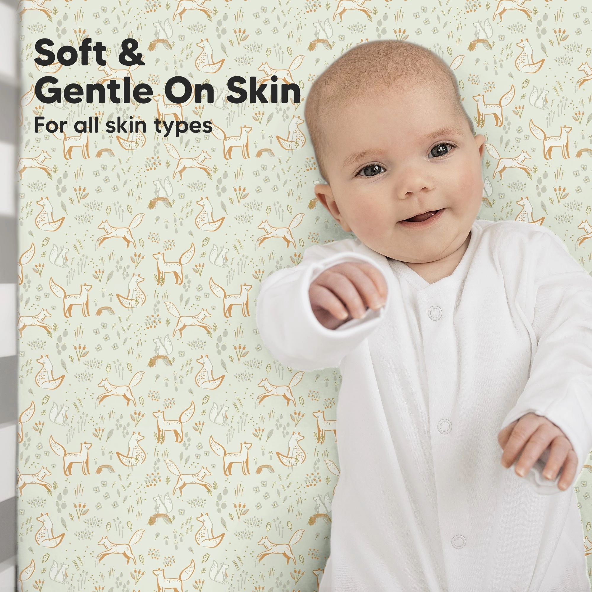 Isla Fitted Crib Sheets (Foxtrot)