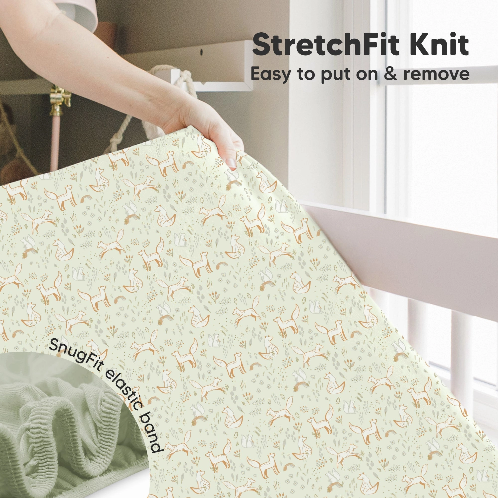 Isla Fitted Crib Sheets (Foxtrot)