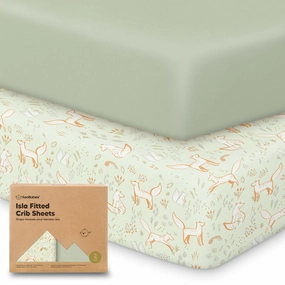 Isla Fitted Crib Sheets (Foxtrot)