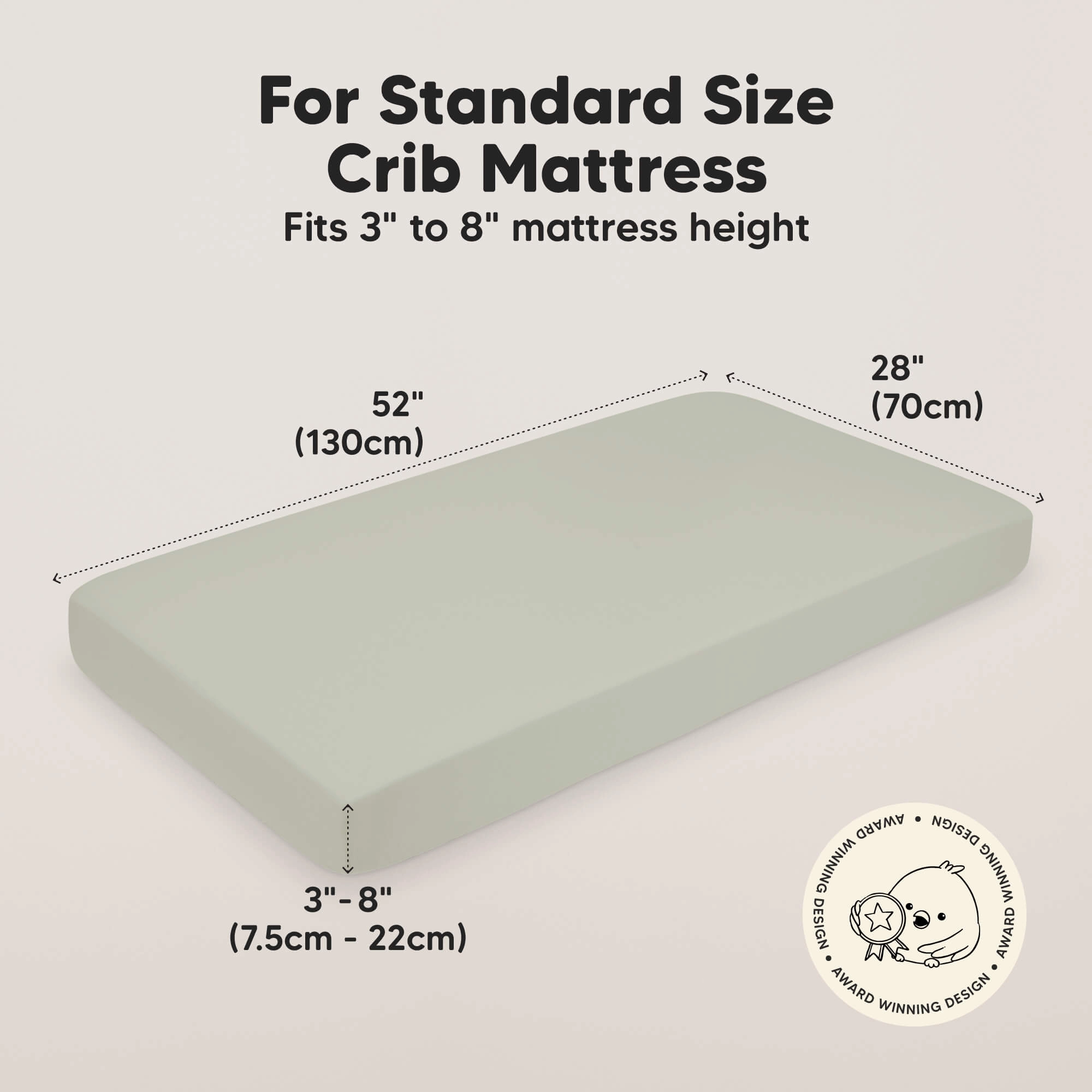 Isla Fitted Crib Sheets (Lichen)