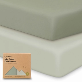 Isla Fitted Crib Sheets (Lichen)