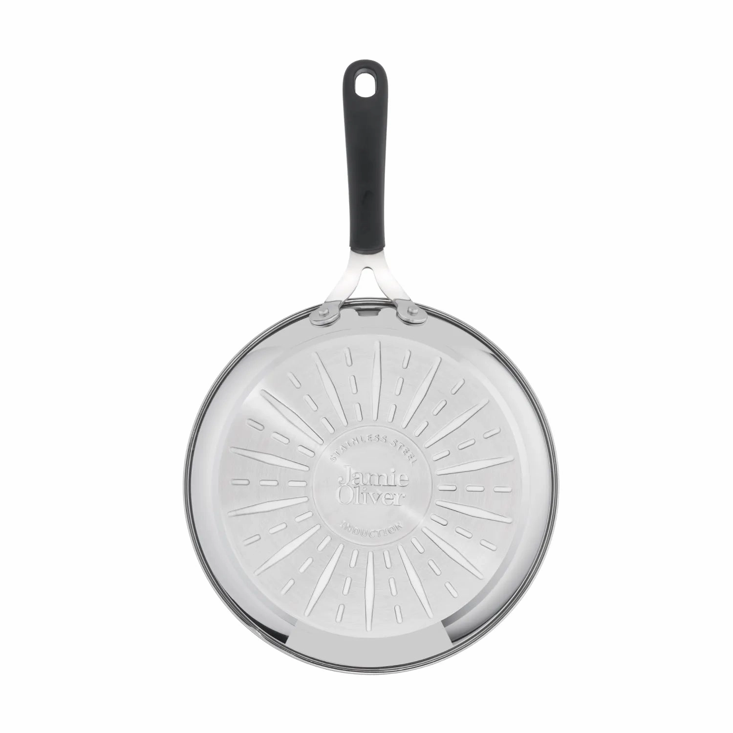 Jamie Oliver by Tefal Kitchen Essentials Induction Non-Stick Stainless Steel Triple Pack Frypans 20/24/28cm