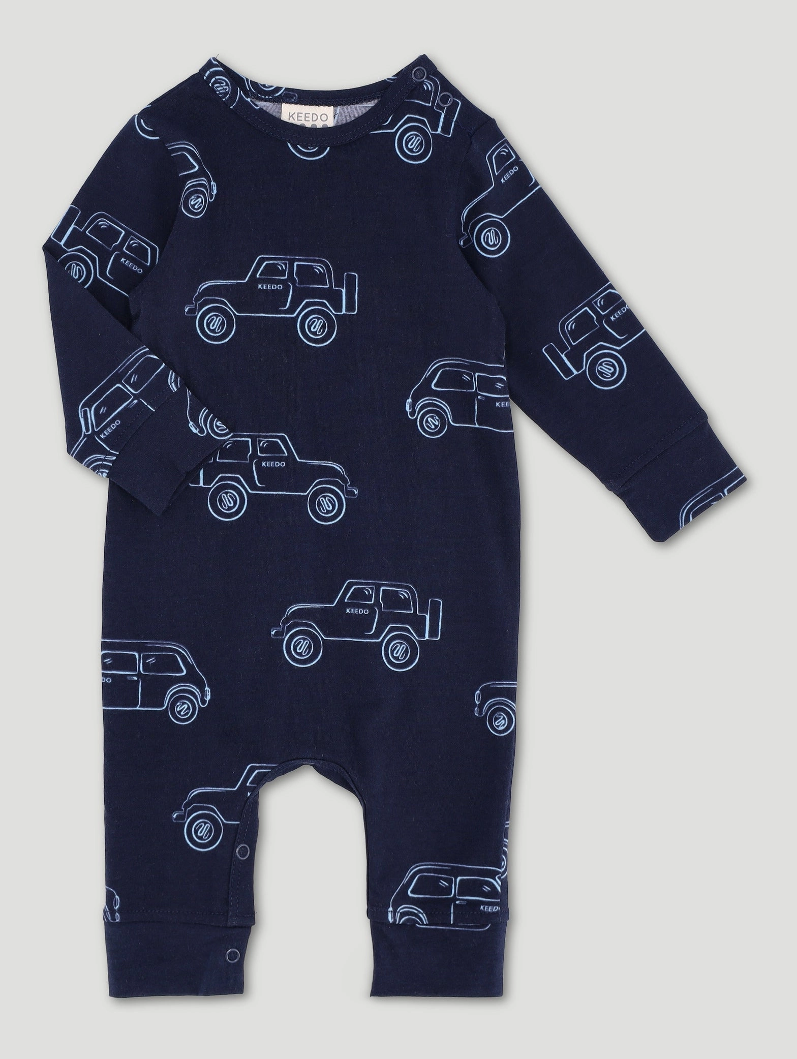 Keedo Baby Boys Cars Printed Babygrow
