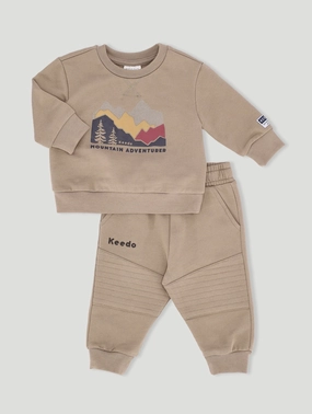 Keedo Baby Boys Fleece Mountain Set