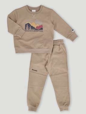 Keedo Boys Fleece Mountain Set