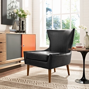 Keen Upholstered Vinyl Armchair by Modway