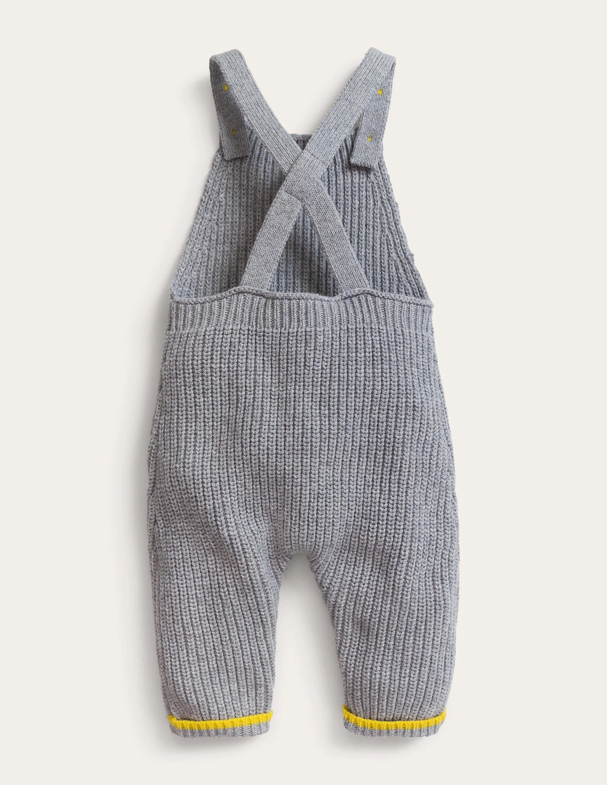 Knitted Dungarees-Grey Marl