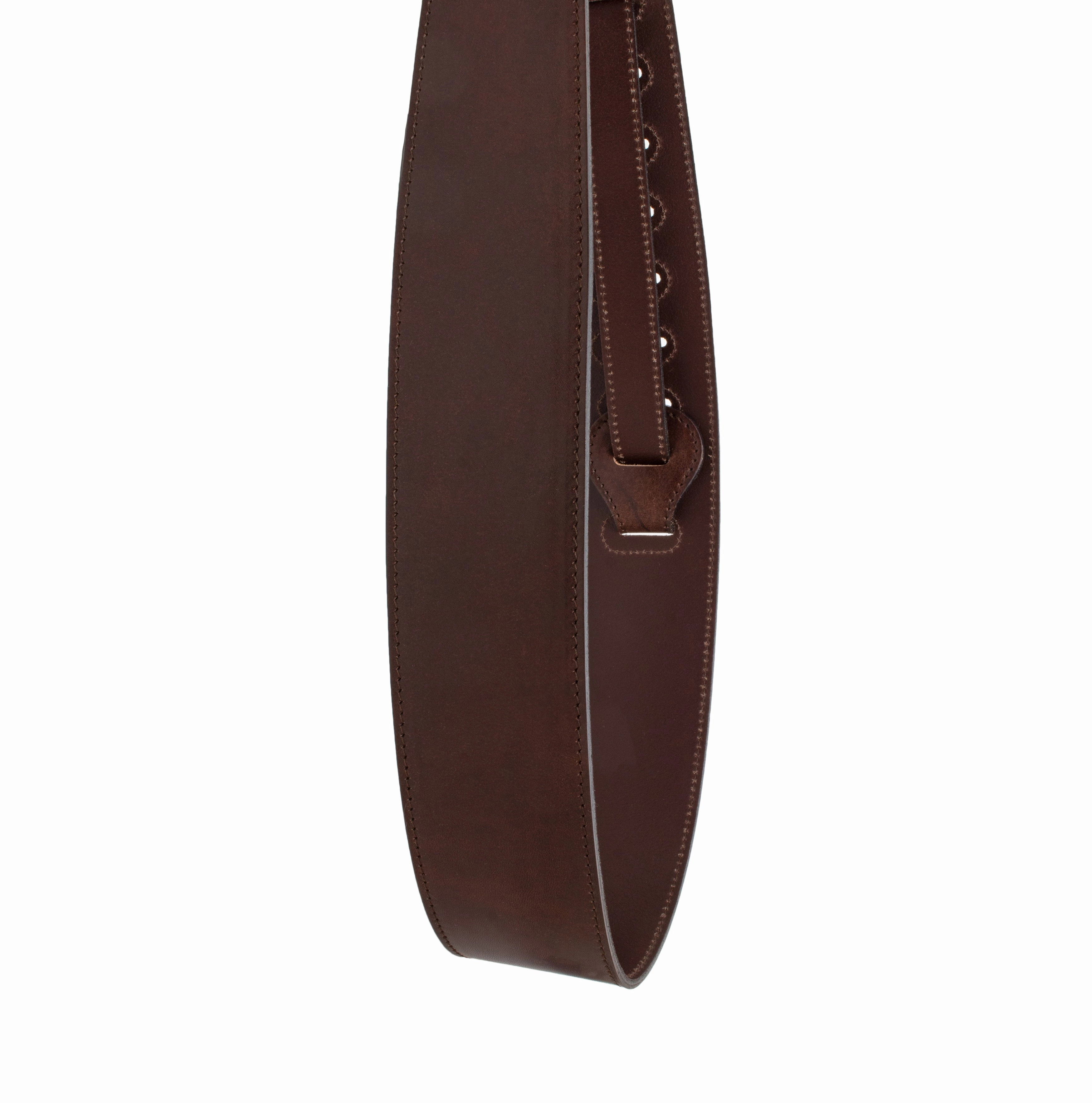 La Grange - Lightweight Hand Stained Cognac Full Grain Leather Guitar Strap