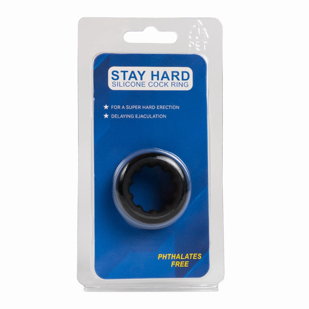 Leto Stay Hard Ribbed Silicone Cock Ring