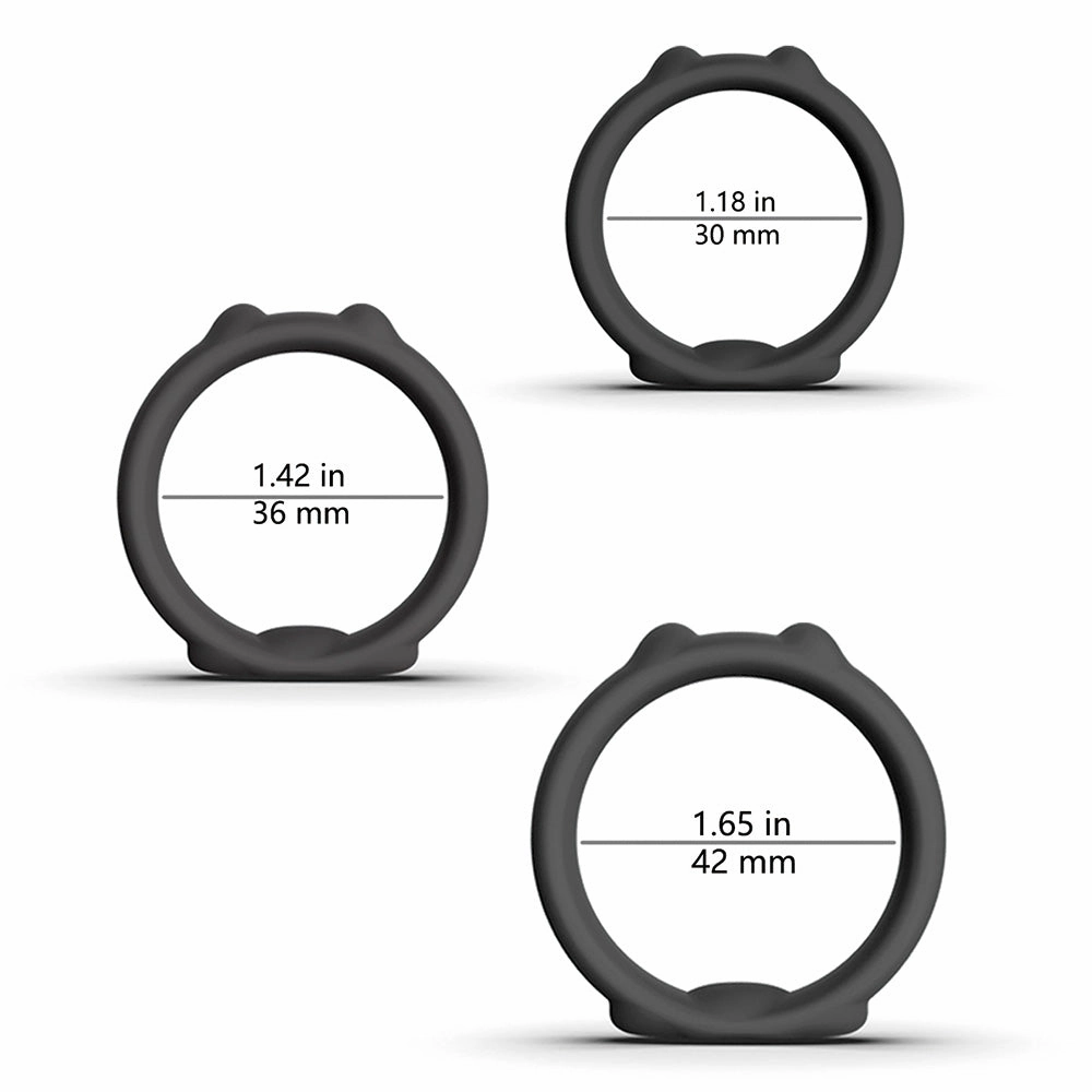 Leto Stay Hard Silicone Cock Ring 3-Pack