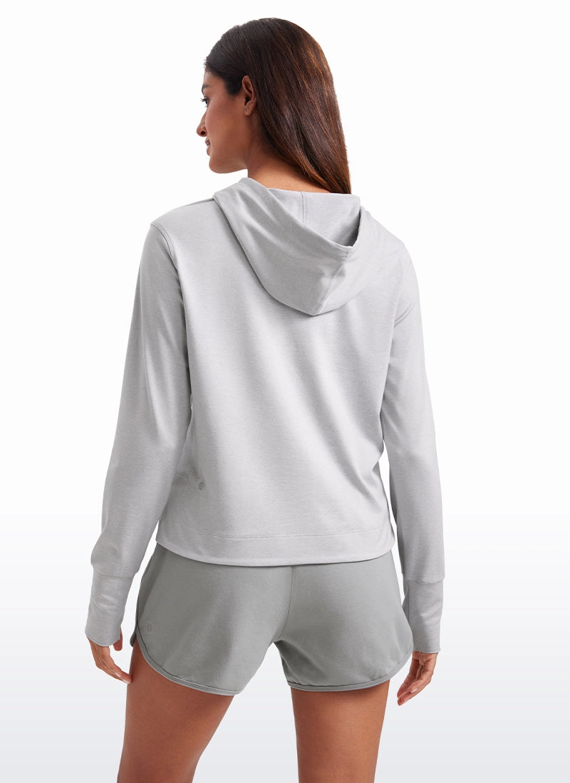Lightweight Pullover Hoodies with Thumb Holes