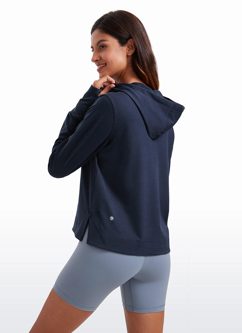 Lightweight Pullover Hoodies with Thumb Holes