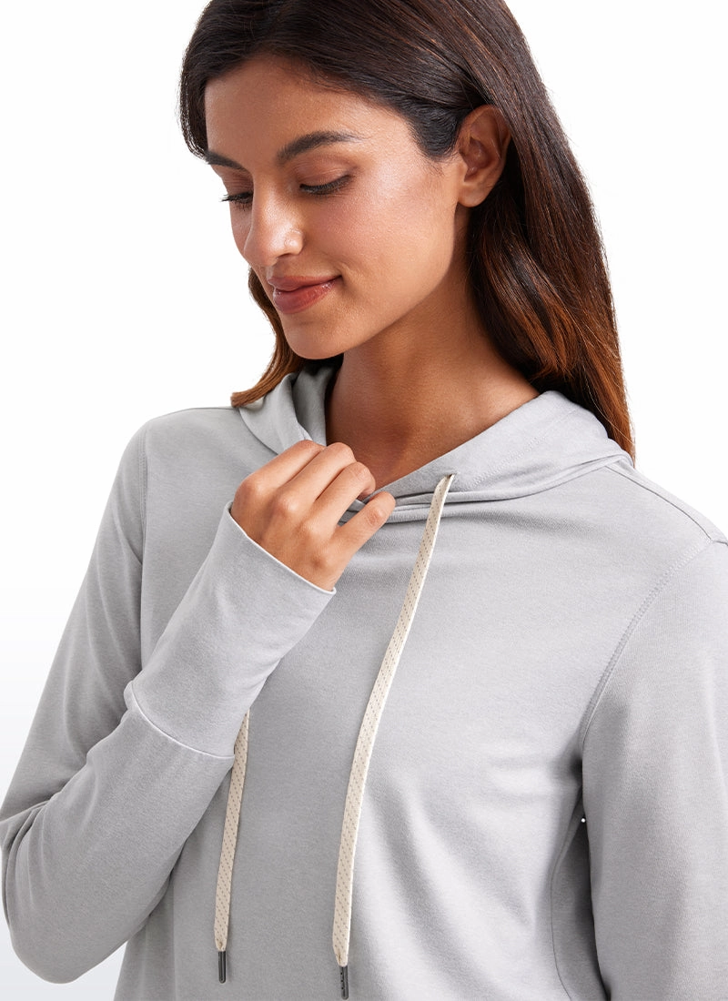 Lightweight Pullover Hoodies with Thumb Holes