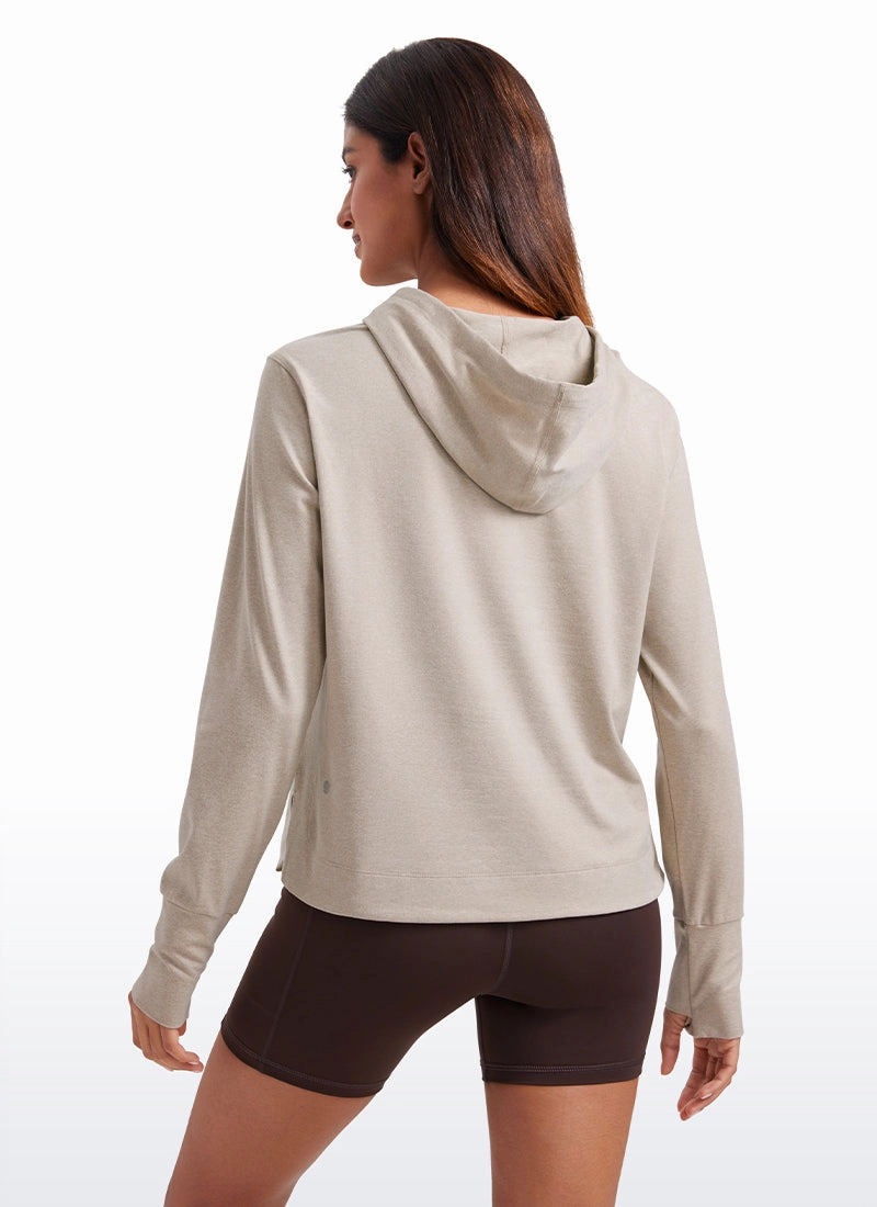 Lightweight Pullover Hoodies with Thumb Holes