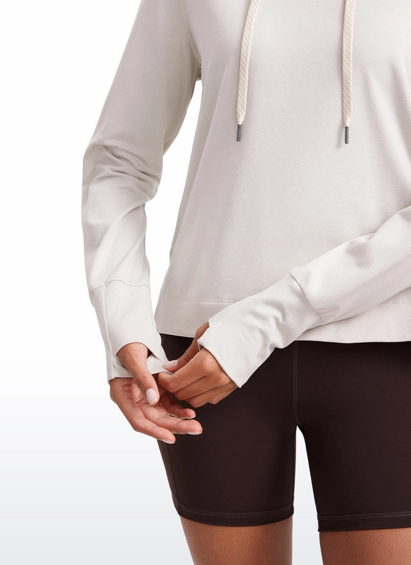Lightweight Pullover Hoodies with Thumb Holes