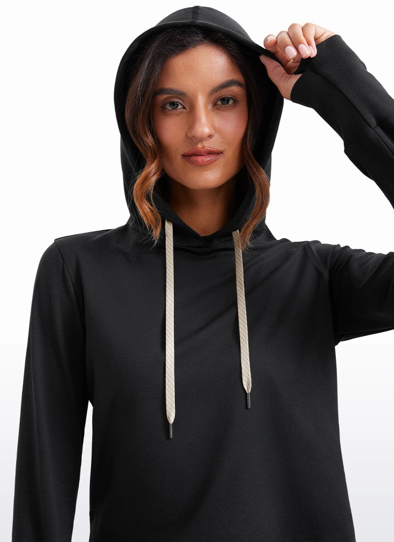 Lightweight Pullover Hoodies with Thumb Holes