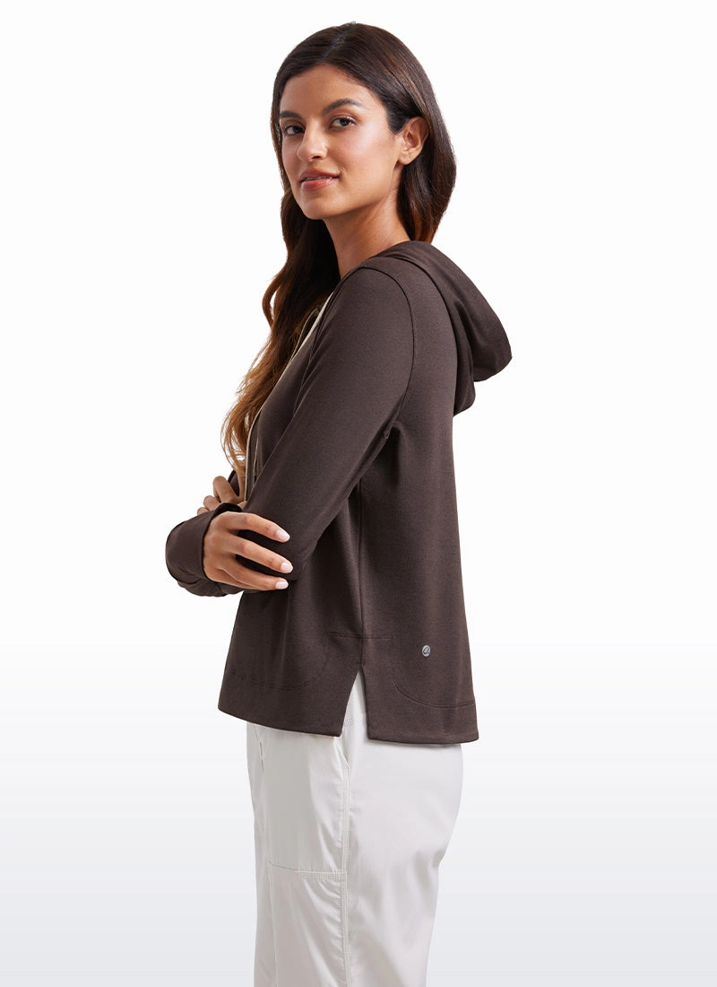 Lightweight Pullover Hoodies with Thumb Holes
