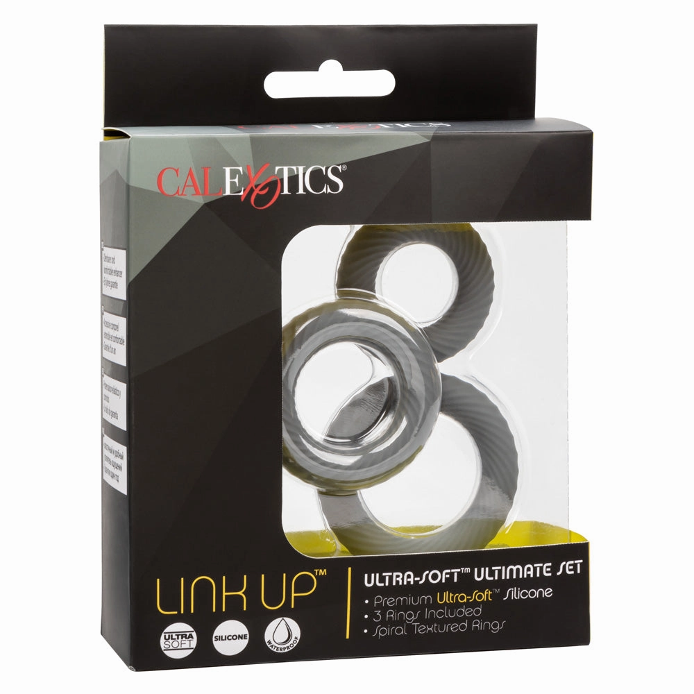 Link Up Ultra-Soft Silicone Ultimate Spiral Cock Ring Set