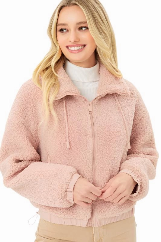Love Tree Teddy Fleece Zip-Up Sweater Jacket 8077JY
