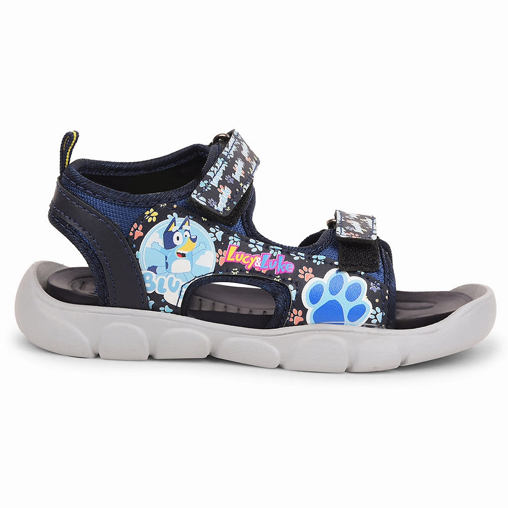 Lucy&Luke Navy Blue Casual Sandal For Kids FLYNN-90 By Liberty