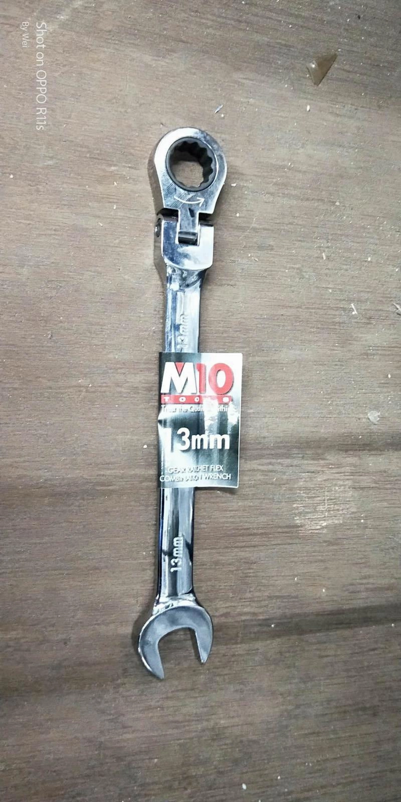 M10 Gear Ratchet Flexible Combination Wrench | Model : 005-057 | Size : 8mm - 26mm