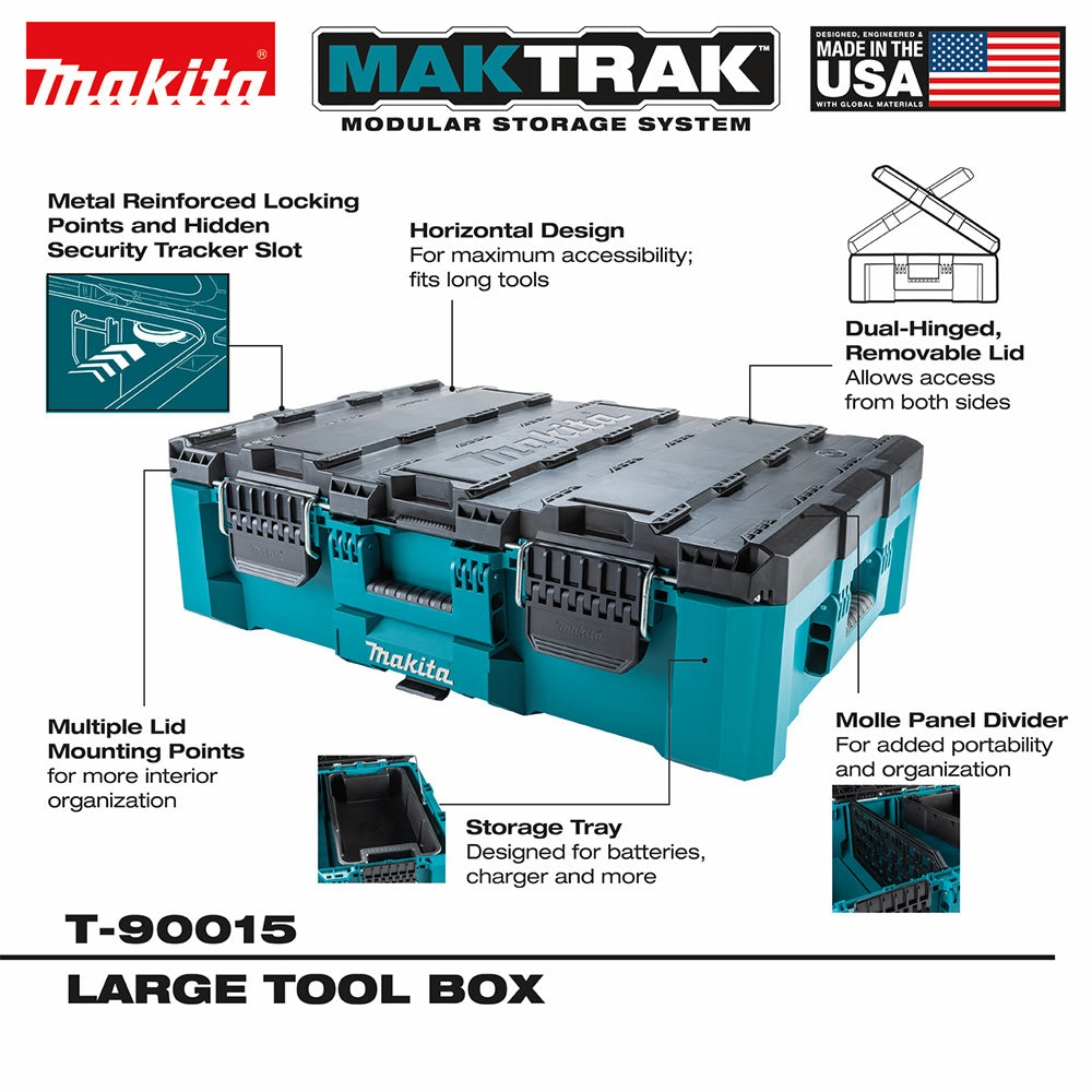 Makita MakTrak Rolling Tool Chest w/ Large Durable Tool Box