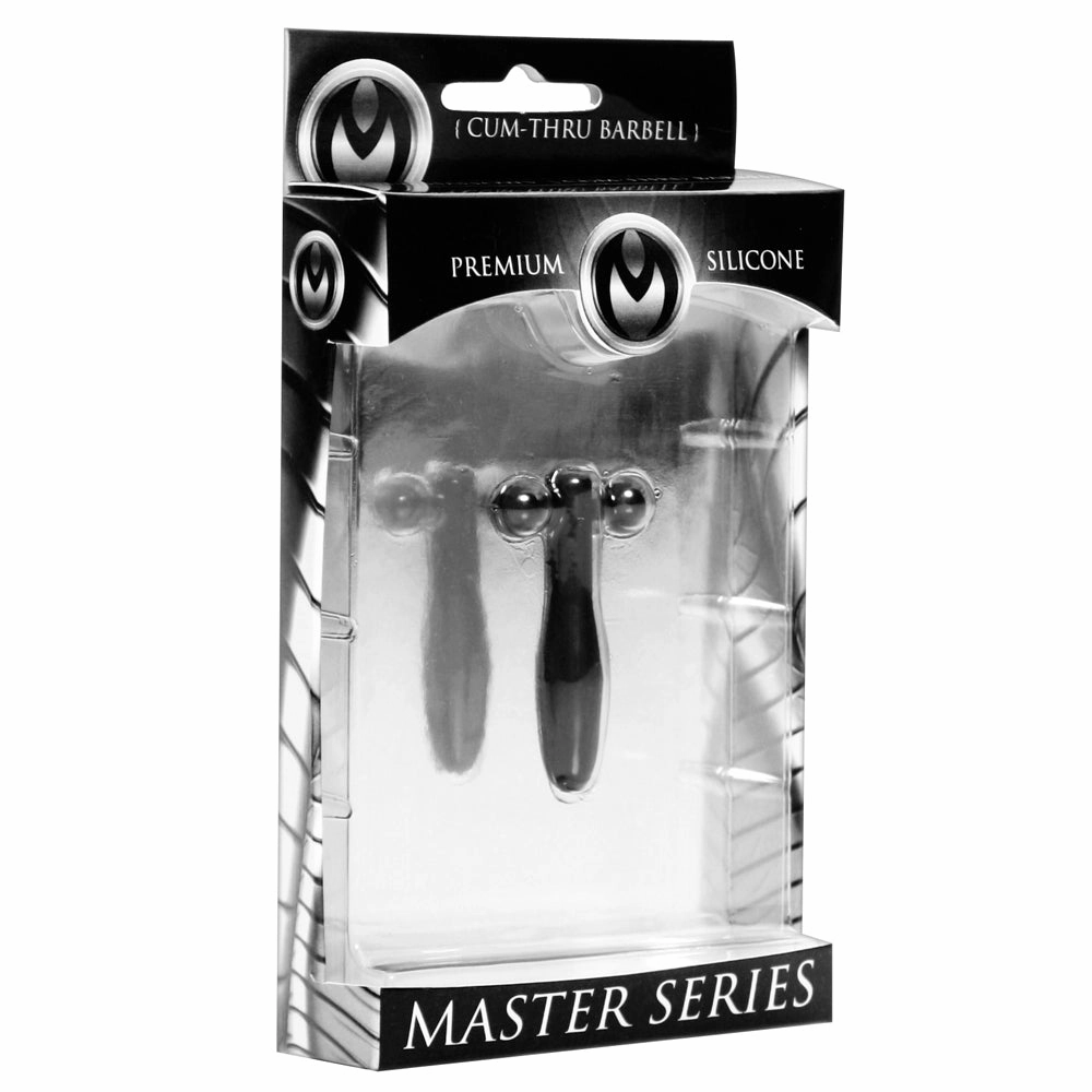 Master Series - Cum-Thru Barbell Penis Plug