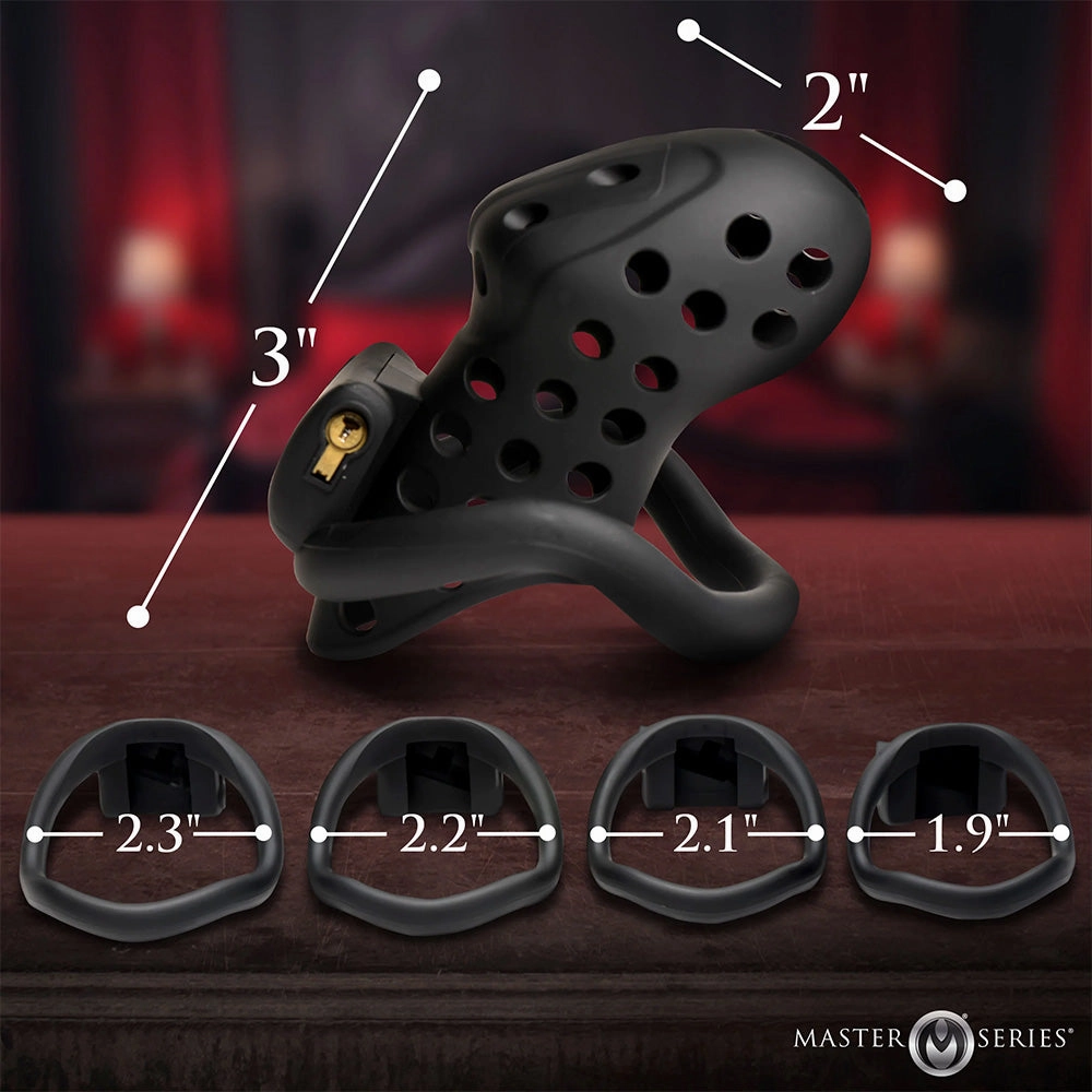 Master Series Lock Down Breathable Plastic Chastity Cock Cage