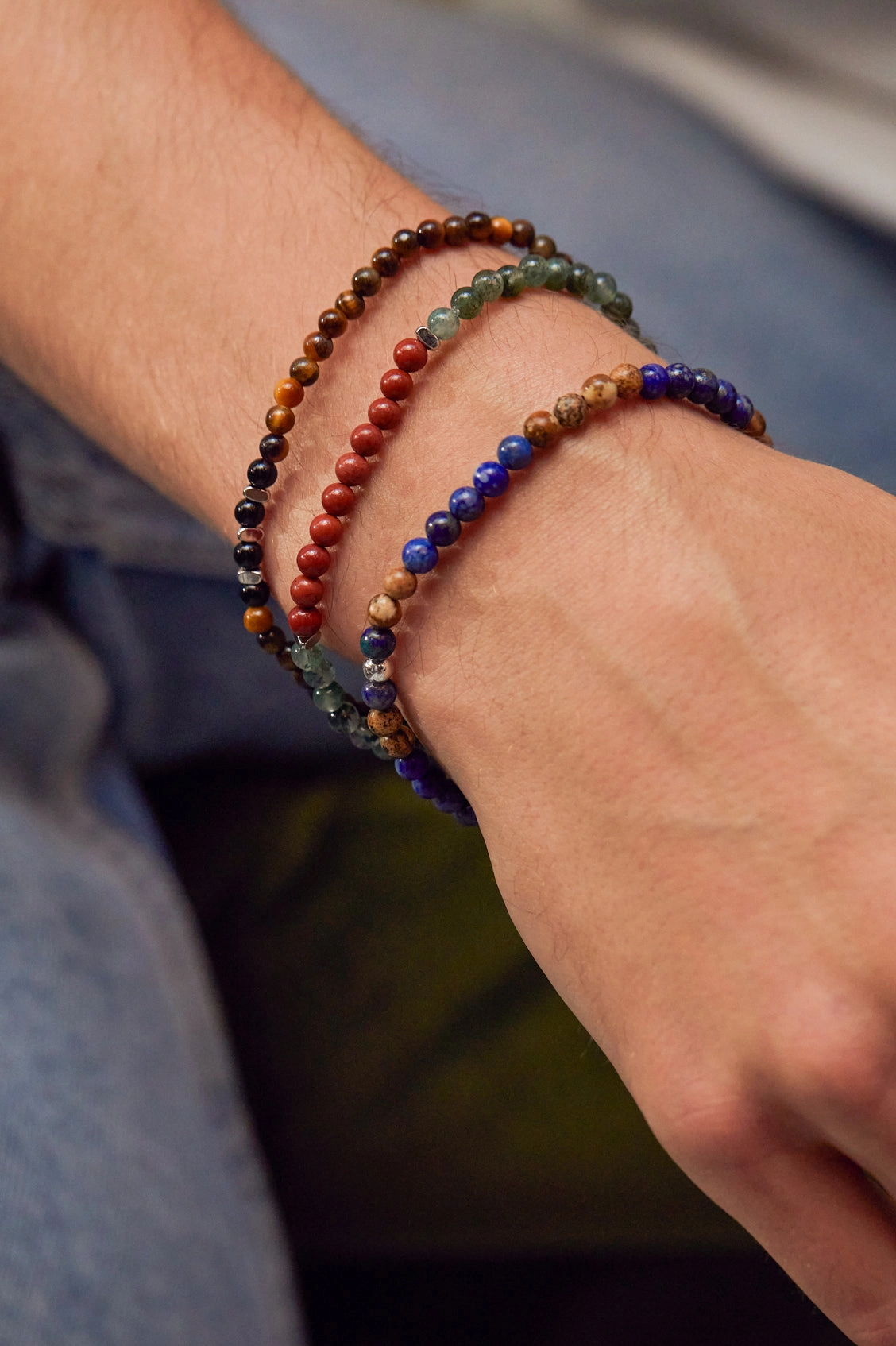 Men's Gemstone Beaded Bracelet