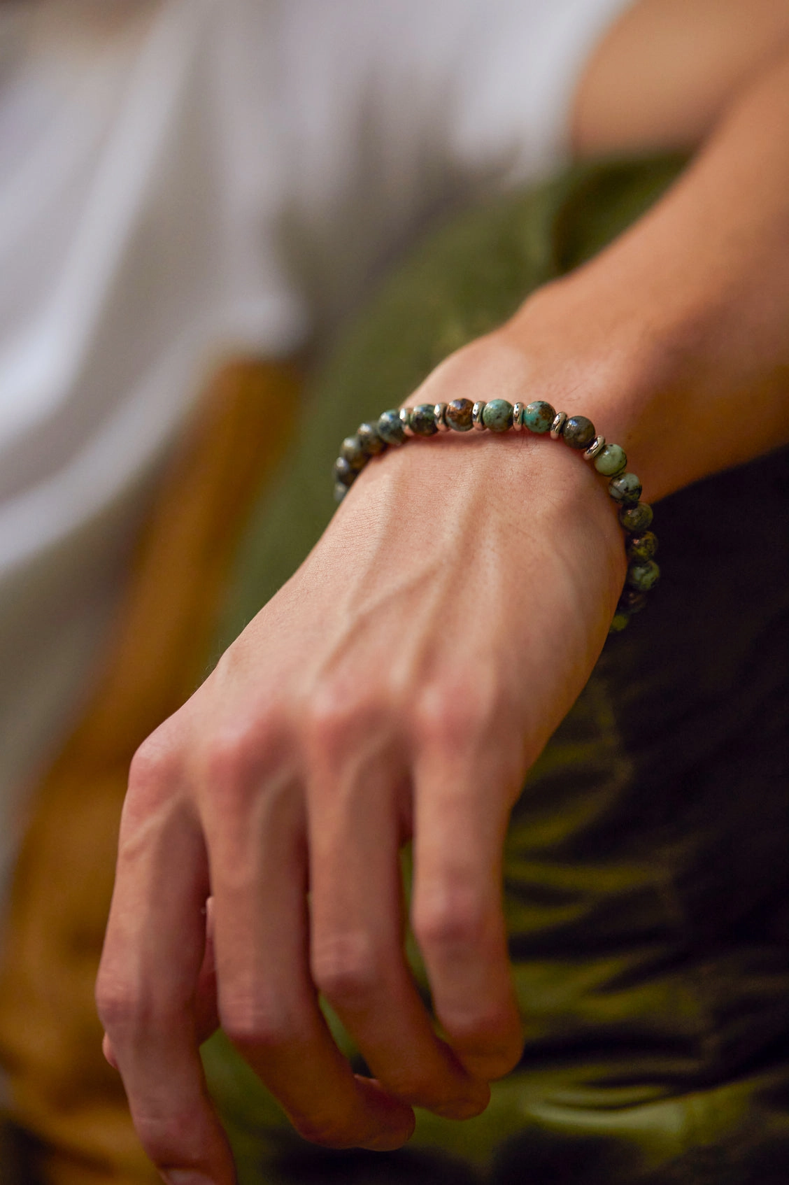 Men's Gemstone Beaded Bracelet