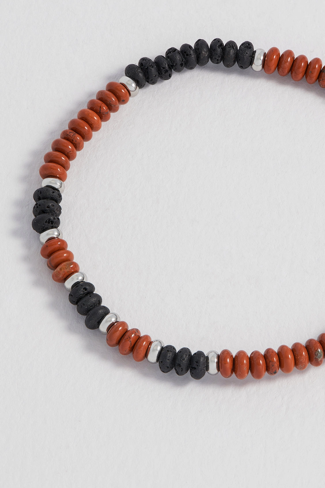 Men's Gemstone Stretch Disc Bracelet