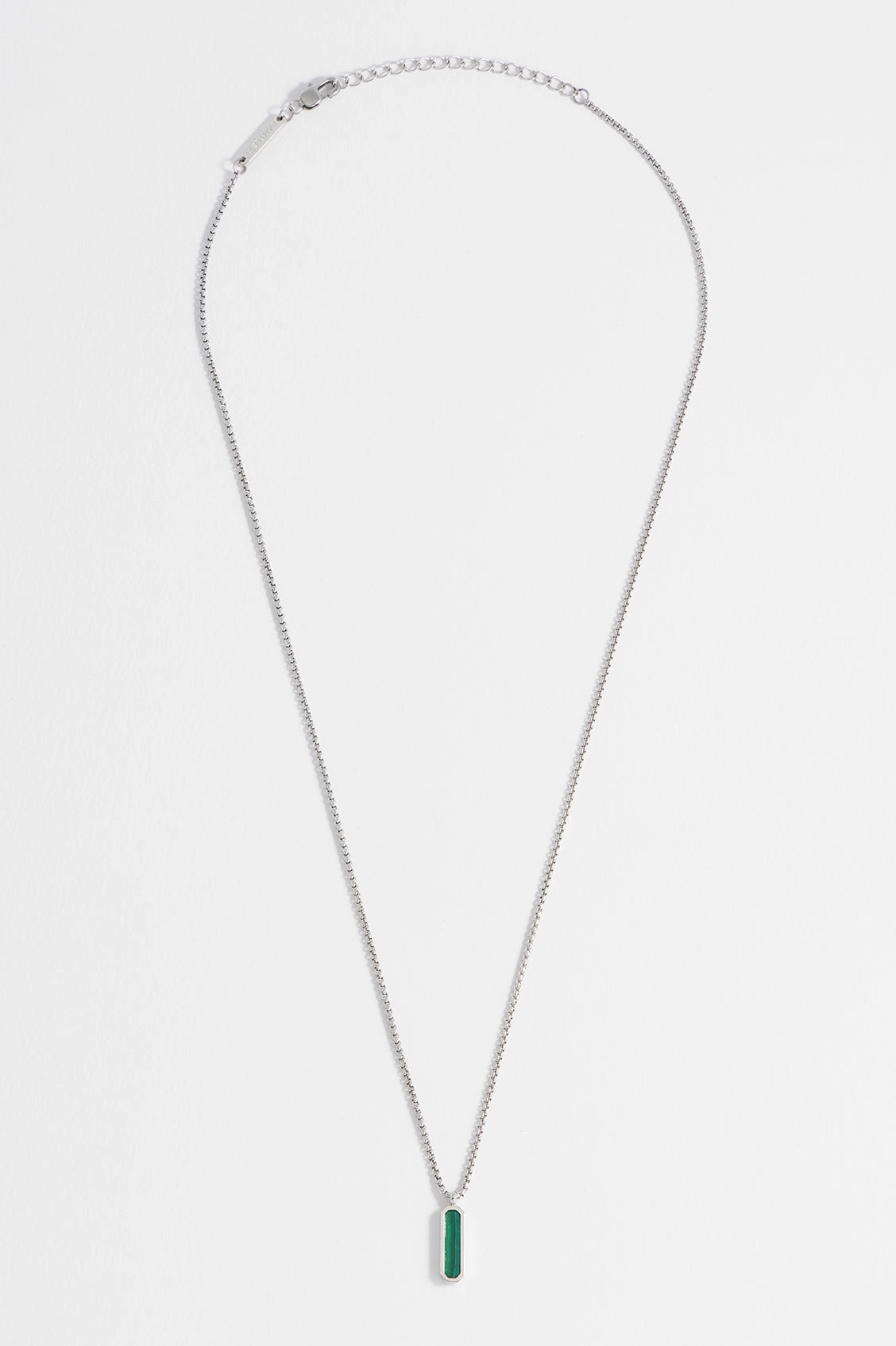 Men's Gemstone Tag Pendant Necklace