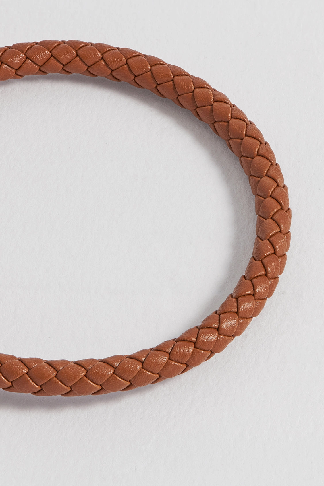 Men's Leather Single Plaited Wrap Bracelet