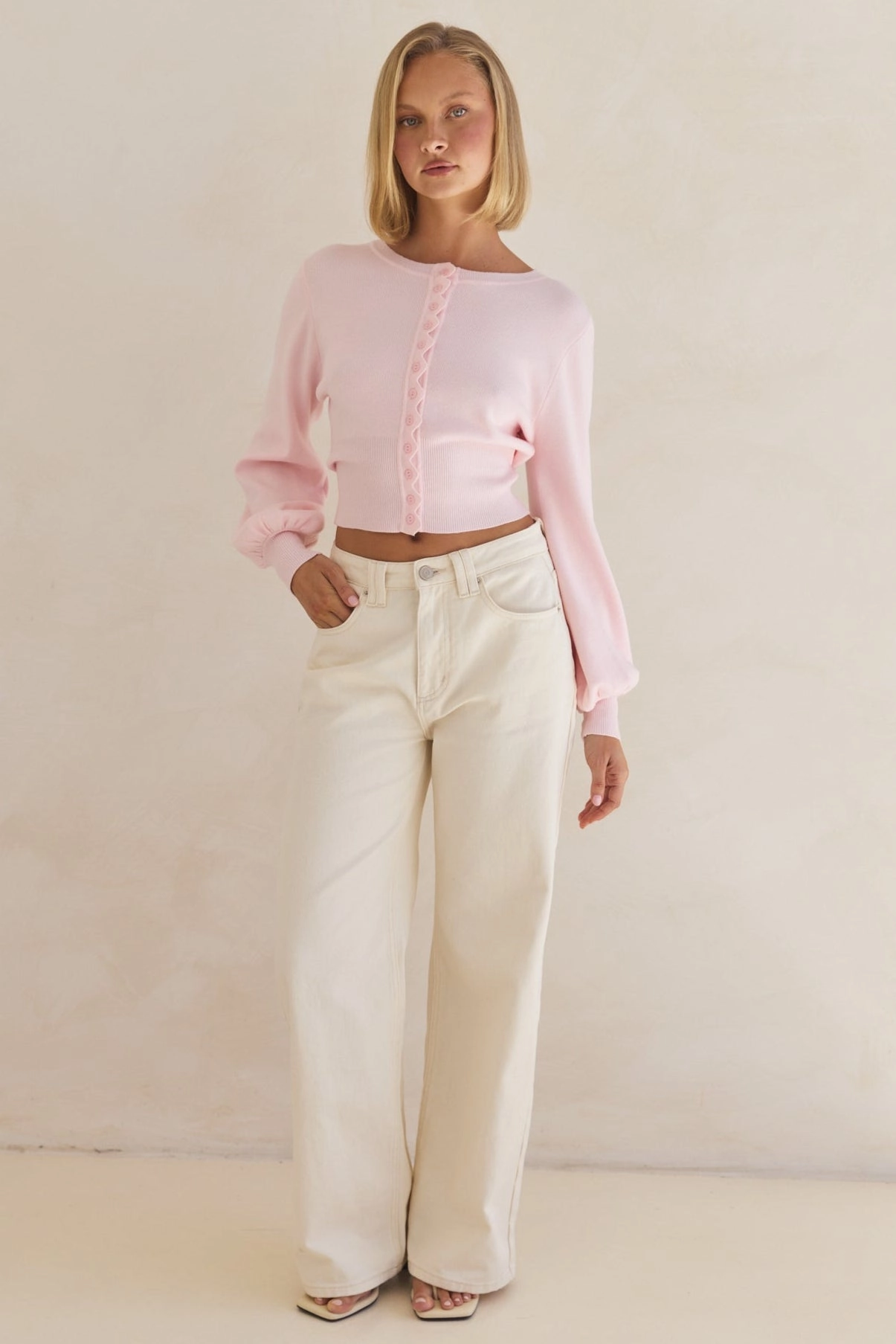Misty Knit Cardigan (Pink)