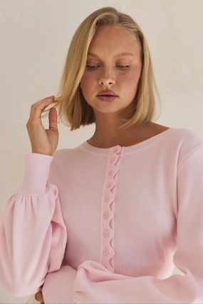 Misty Knit Cardigan (Pink)