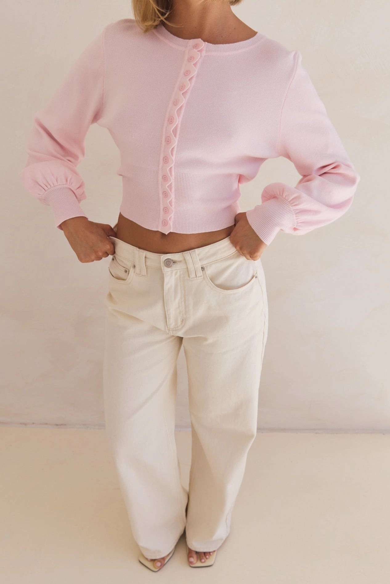 Misty Knit Cardigan (Pink)