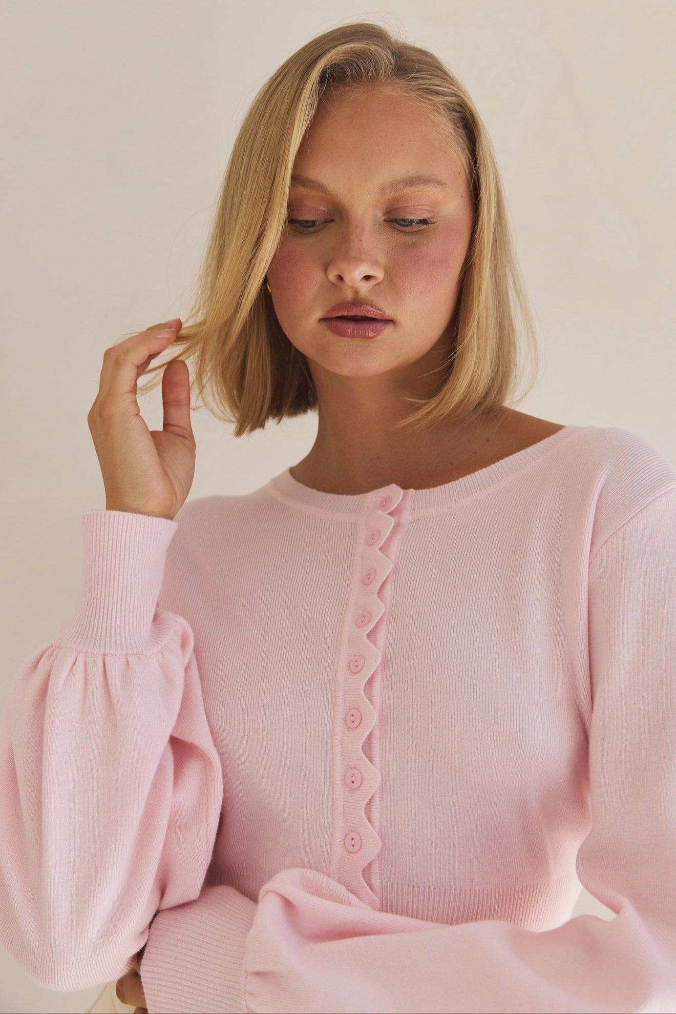 Misty Knit Cardigan (Pink)