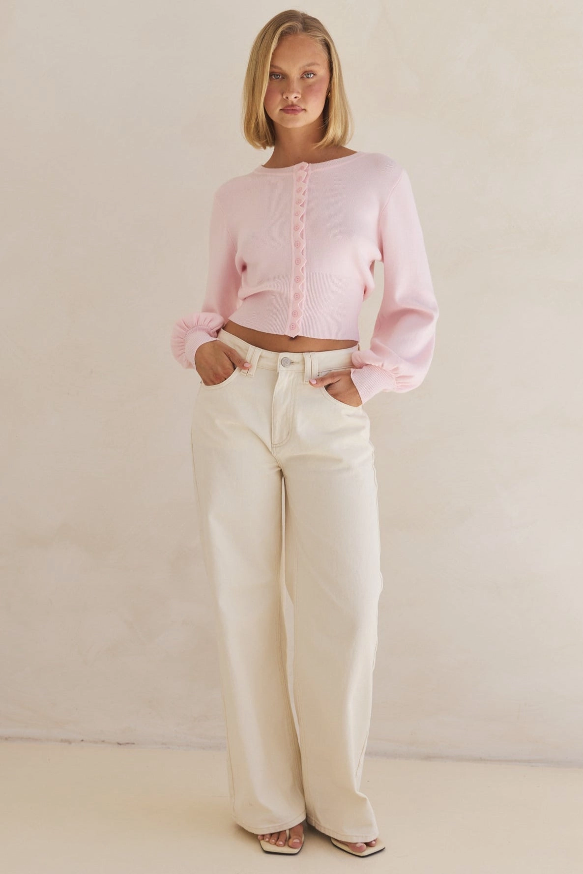 Misty Knit Cardigan (Pink)