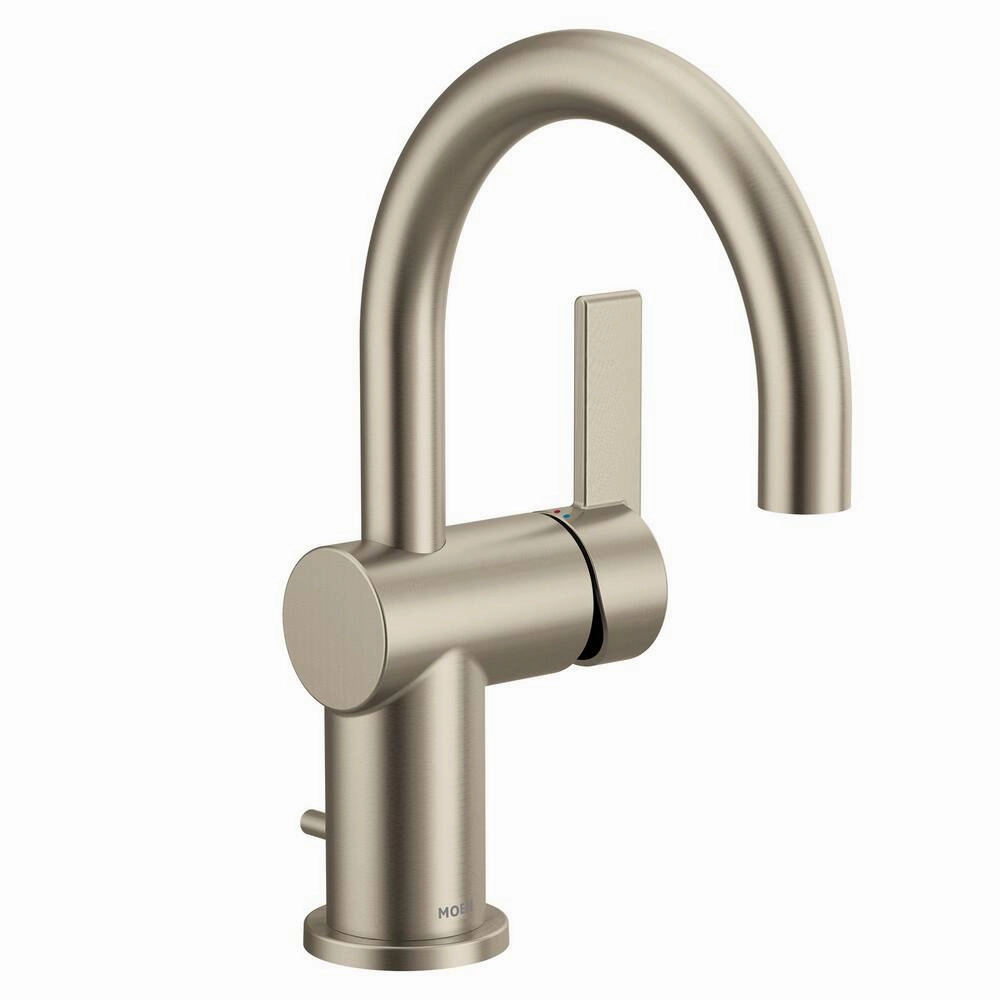 Moen 6221 Cia 1.2 GPM Single Hole Bathroom Faucet Nickel