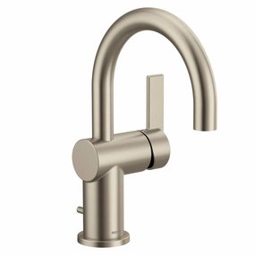 Moen 6221 Cia 1.2 GPM Single Hole Bathroom Faucet Nickel