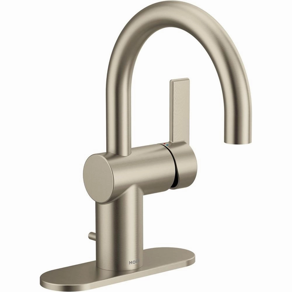 Moen 6221 Cia 1.2 GPM Single Hole Bathroom Faucet Nickel