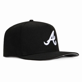 New Era 9Fifty A-frame Atlanta Braves Snapback Hat - Black. White
