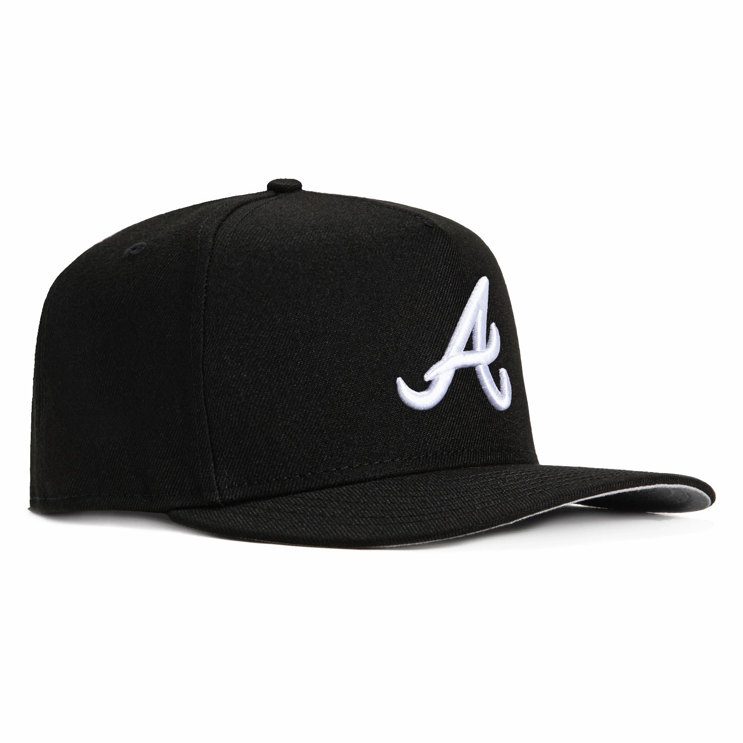 New Era 9Fifty A-frame Atlanta Braves Snapback Hat - Black. White