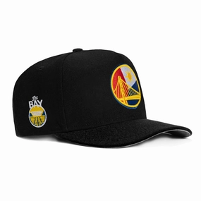 New Era 9Fifty A-Frame Golden State Warriors The Bay Patch Filipino Flag Snapback Hat - Black