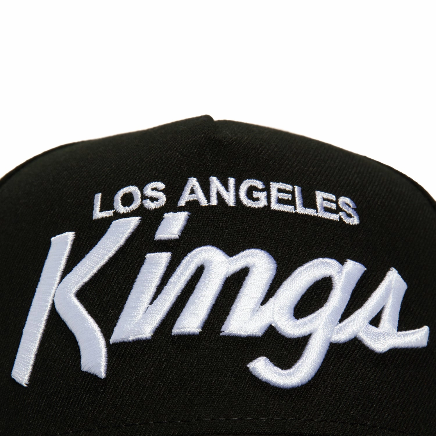 New Era 9Fifty A-Frame Los Angeles Kings NHL Logo Patch Script Snapback Hat - Black. White