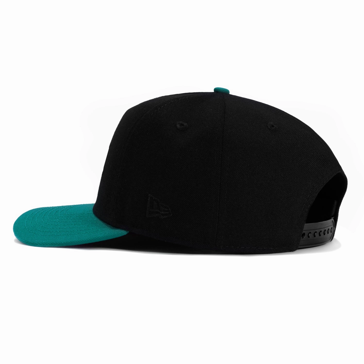New Era 9Fifty A-Frame San Jose Sharks Logo Patch Open Water Snapback Hat - Black, Teal