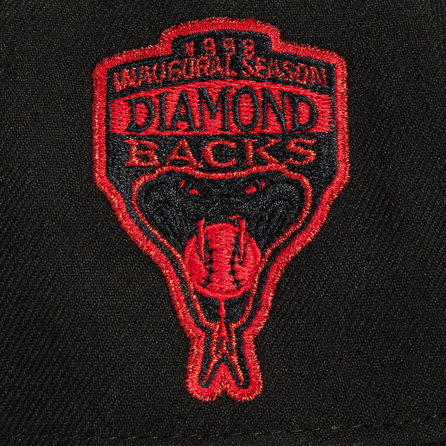 New Era 9Forty A-Frame Arizona Diamondbacks Inaugural Patch Snakehead Snapback Hat - Black