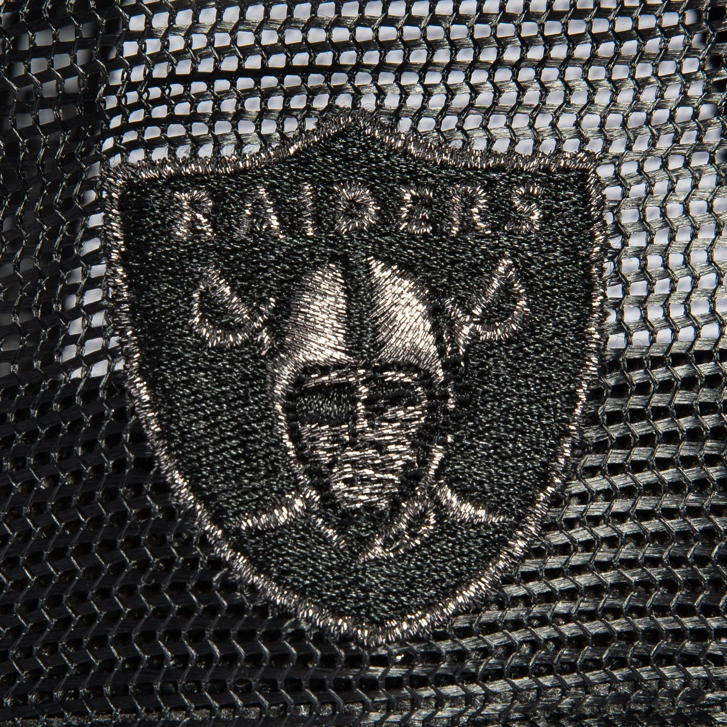 New Era 9Forty A-Frame Corduroy Rope Las Vegas Raiders Logo Patch Snapback Trucker Old English Script Hat - Black