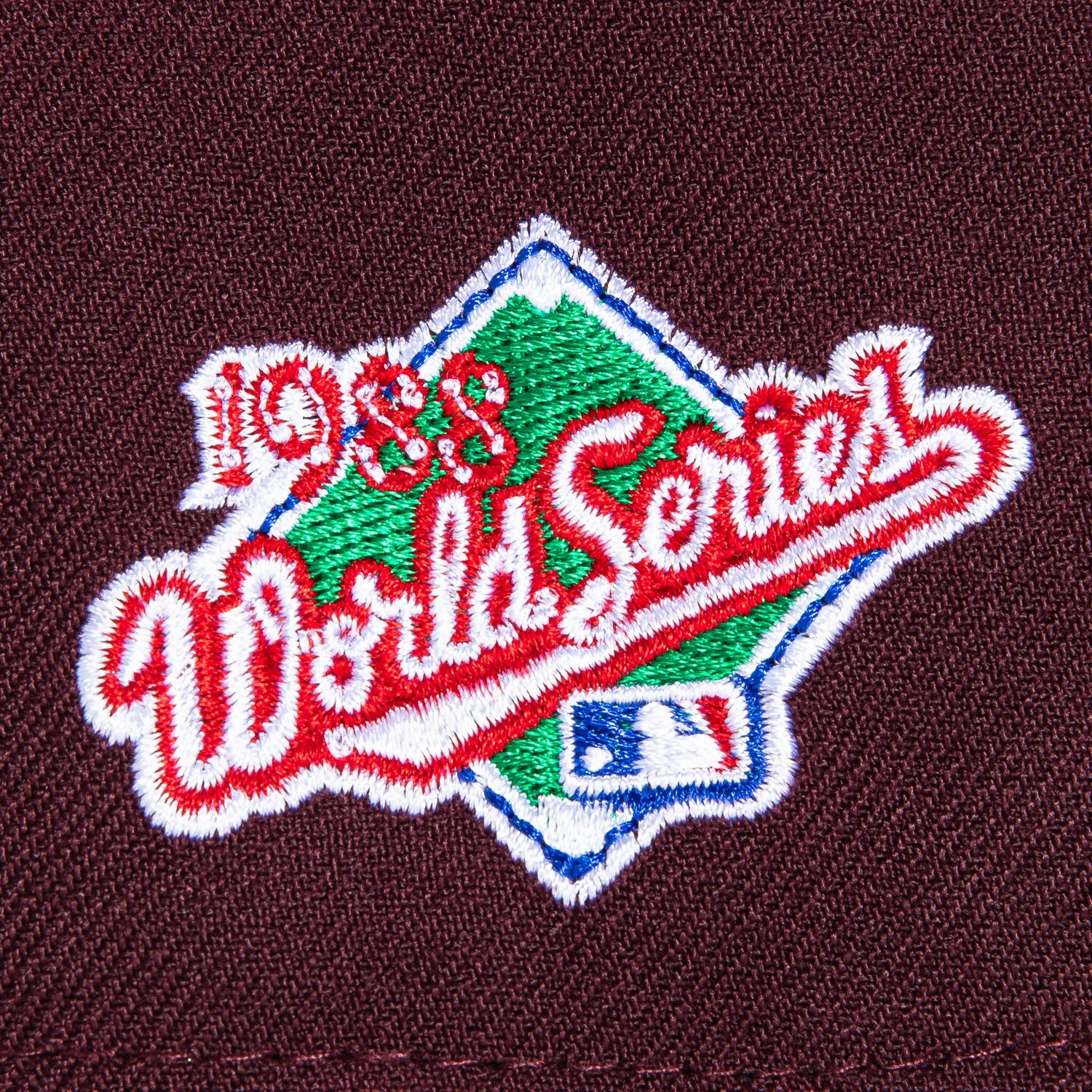 New Era 9Forty A-Frame Los Angeles Dodgers 1988 World Series Patch Snapback Hat - Maroon. White