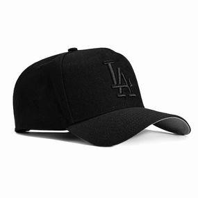 New Era 9Forty A-Frame Los Angeles Dodgers Snapback Hat - Black, Black